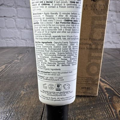 Beauty by Earth Mineral Sunscreen for Face SPF 50 Reef Friendly Broad Spectrum - Thumbnail 4