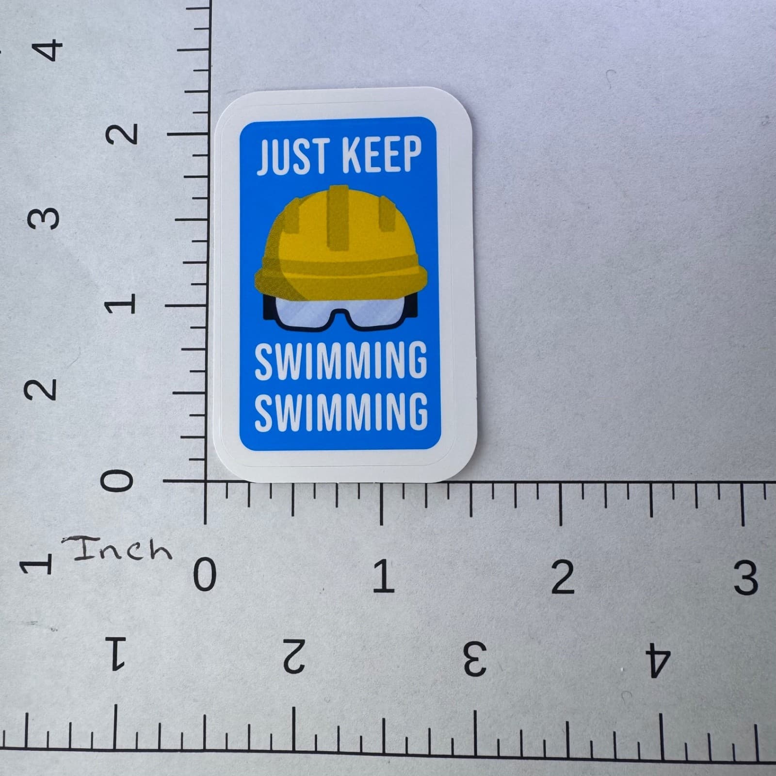 Just Keep Swimming Sticker - Water Bottle Phone Laptop Skateboard - Thumbnail 2