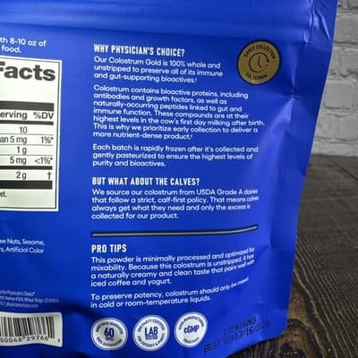 Physician Choice Colostrum Gold Dietary Supplement Unflavored 120 G - Thumbnail 6
