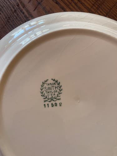 6 Plate Taylor Smith Taylor Swiss Provincial 7 1/4” Yellow Antique 1952 Plates - Thumbnail 18