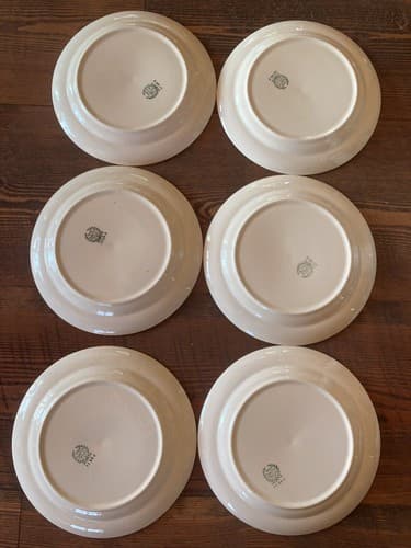 6 Plate Taylor Smith Taylor Swiss Provincial 7 1/4” Yellow Antique 1952 Plates - Thumbnail 11