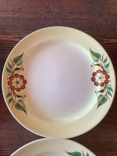6 Plate Taylor Smith Taylor Swiss Provincial 7 1/4” Yellow Antique 1952 Plates - Thumbnail 8