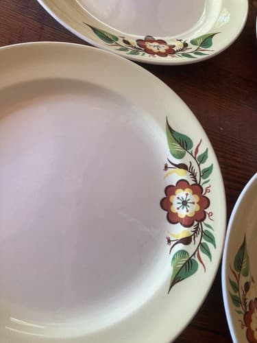 6 Plate Taylor Smith Taylor Swiss Provincial 7 1/4” Yellow Antique 1952 Plates - Thumbnail 10