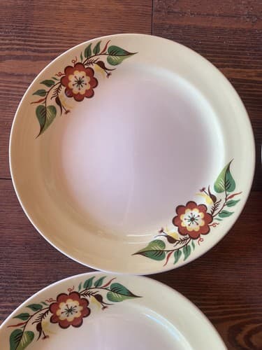 6 Plate Taylor Smith Taylor Swiss Provincial 7 1/4” Yellow Antique 1952 Plates - Thumbnail 7