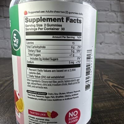Physician’s Choice Fiber 60 Gummies Raspberry Lemon Digestion Support - Thumbnail 3