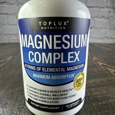 TopLux Magnesium Complex - Bone & Muscle - Overall Wellness - Regular Digestive - Thumbnail 2