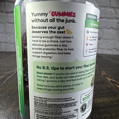 Physician’s Choice Fiber 60 Gummies Raspberry Lemon Digestion Support - Thumbnail 6