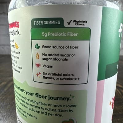 Physician’s Choice Fiber 60 Gummies Raspberry Lemon Digestion Support - Thumbnail 8