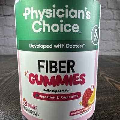 Physician’s Choice Fiber 60 Gummies Raspberry Lemon Digestion Support - Thumbnail 2