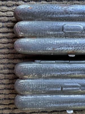 Lot Of 2 Antique/Vintage Steel cigar 3 Quantity, cases - Possible Civil War Era - Thumbnail 4
