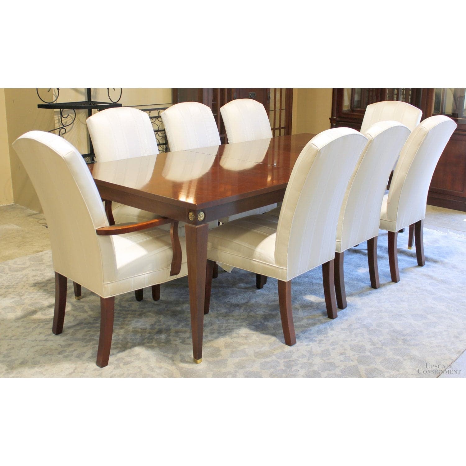 Ethan Allen 'Sable' Dining Table w/8 Chairs - Thumbnail 2