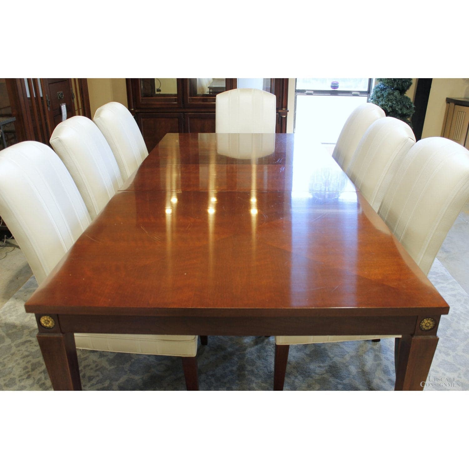 Ethan Allen 'Sable' Dining Table w/8 Chairs - Thumbnail 3