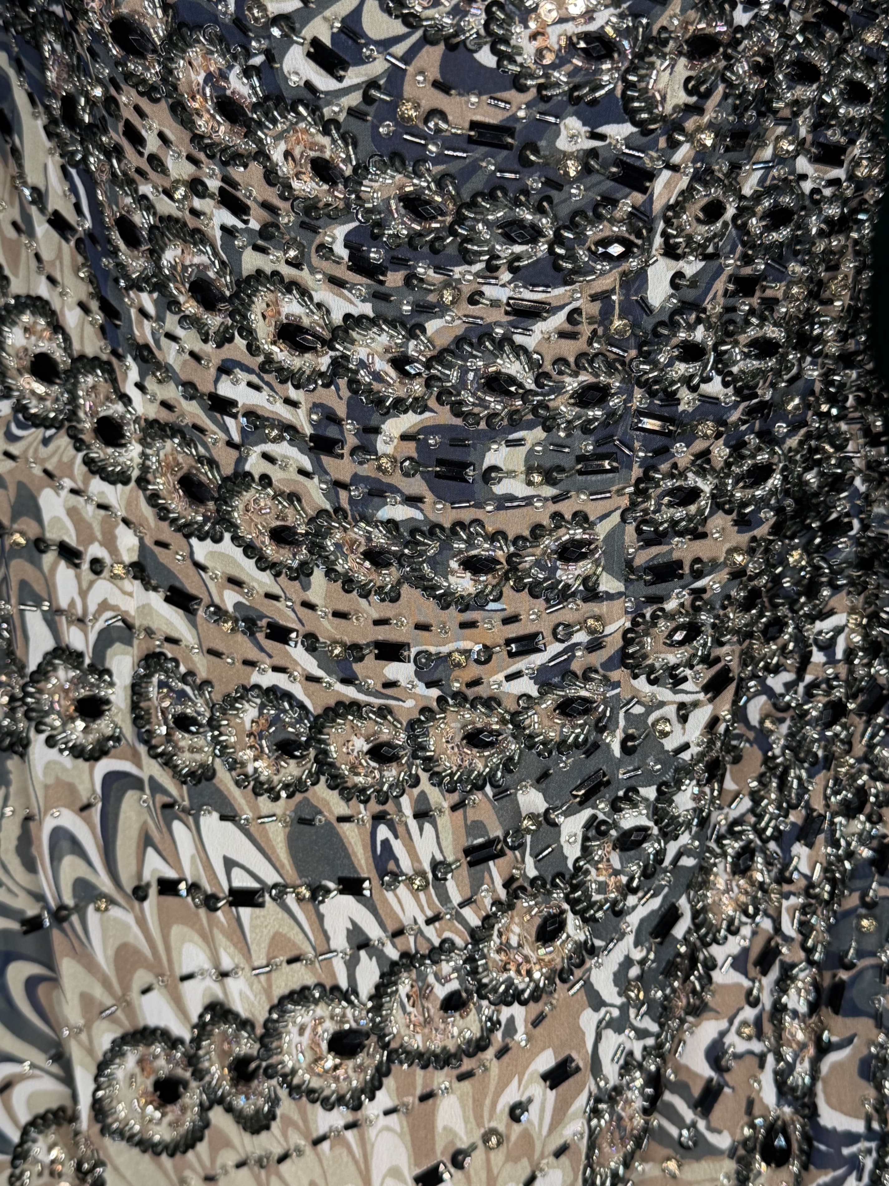 SHOW STOPPING Vintage Tony Bowls Evenings Beaded Gown Size 6 - Thumbnail 5