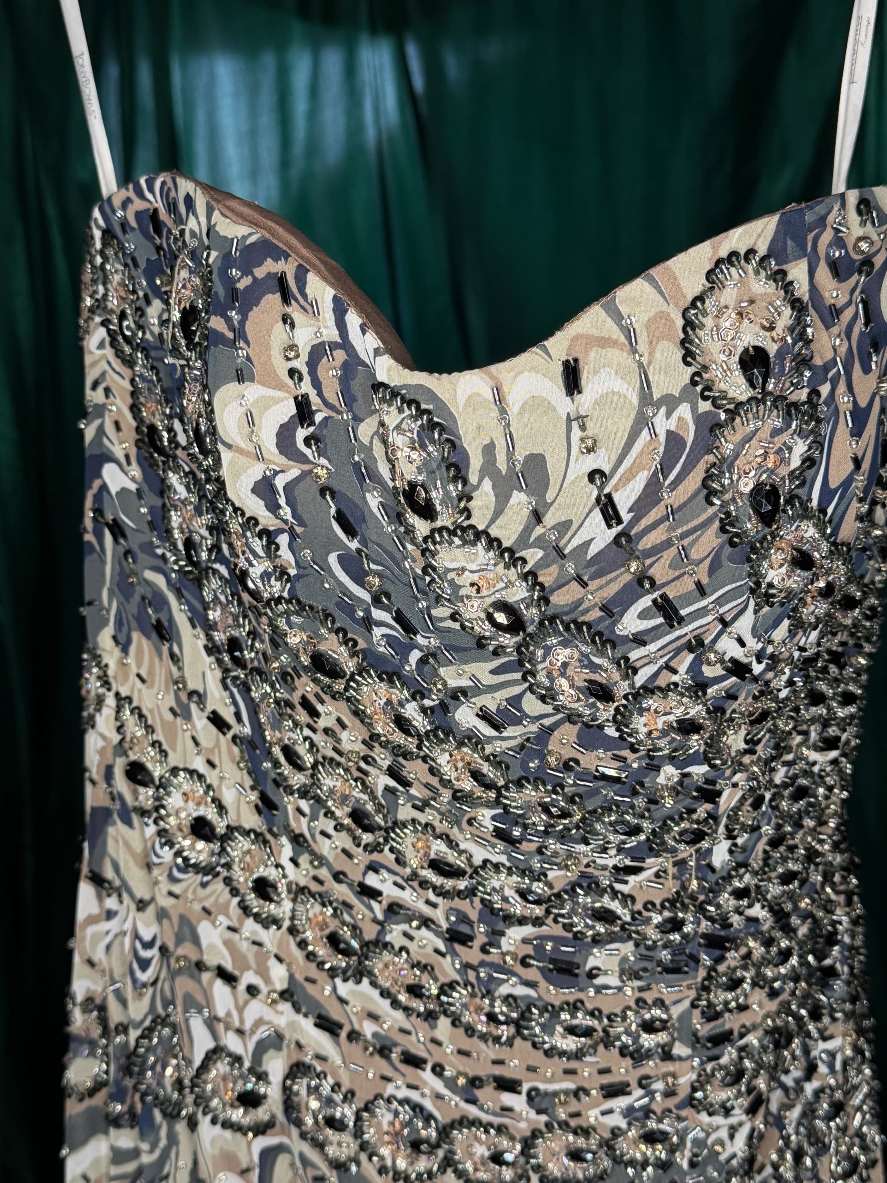 SHOW STOPPING Vintage Tony Bowls Evenings Beaded Gown Size 6 - Thumbnail 7