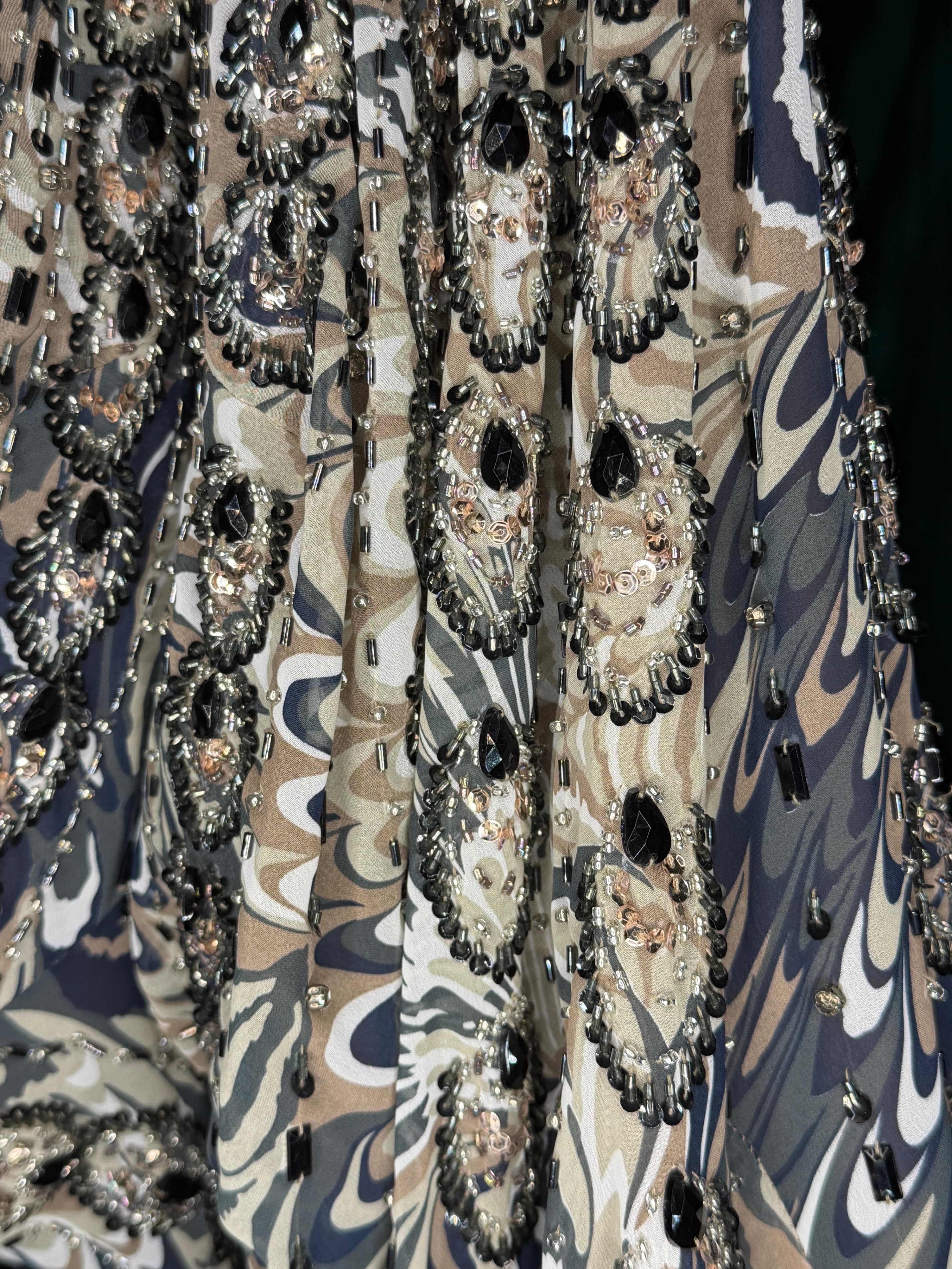 SHOW STOPPING Vintage Tony Bowls Evenings Beaded Gown Size 6 - Thumbnail 9