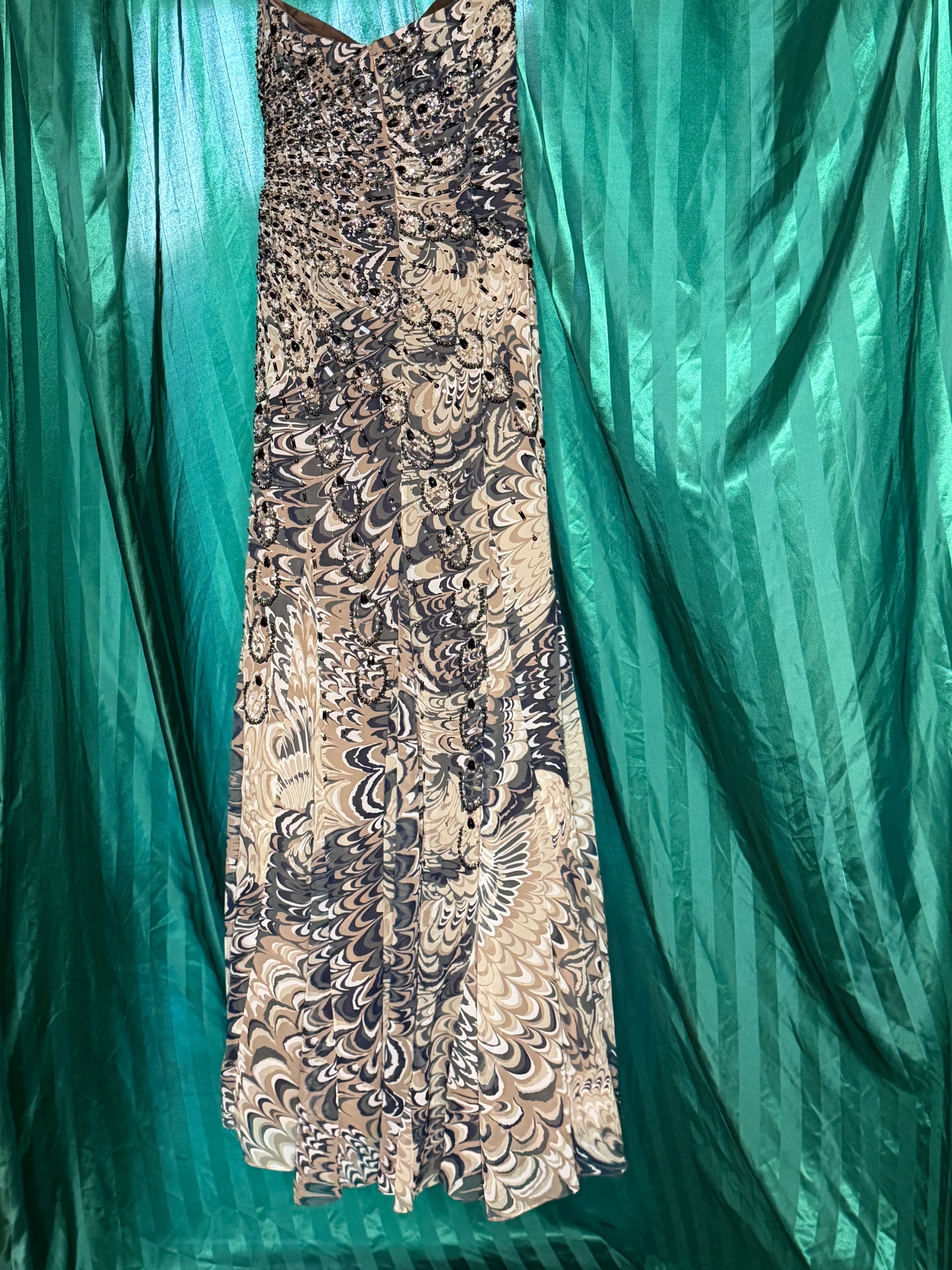 SHOW STOPPING Vintage Tony Bowls Evenings Beaded Gown Size 6 - Thumbnail 3