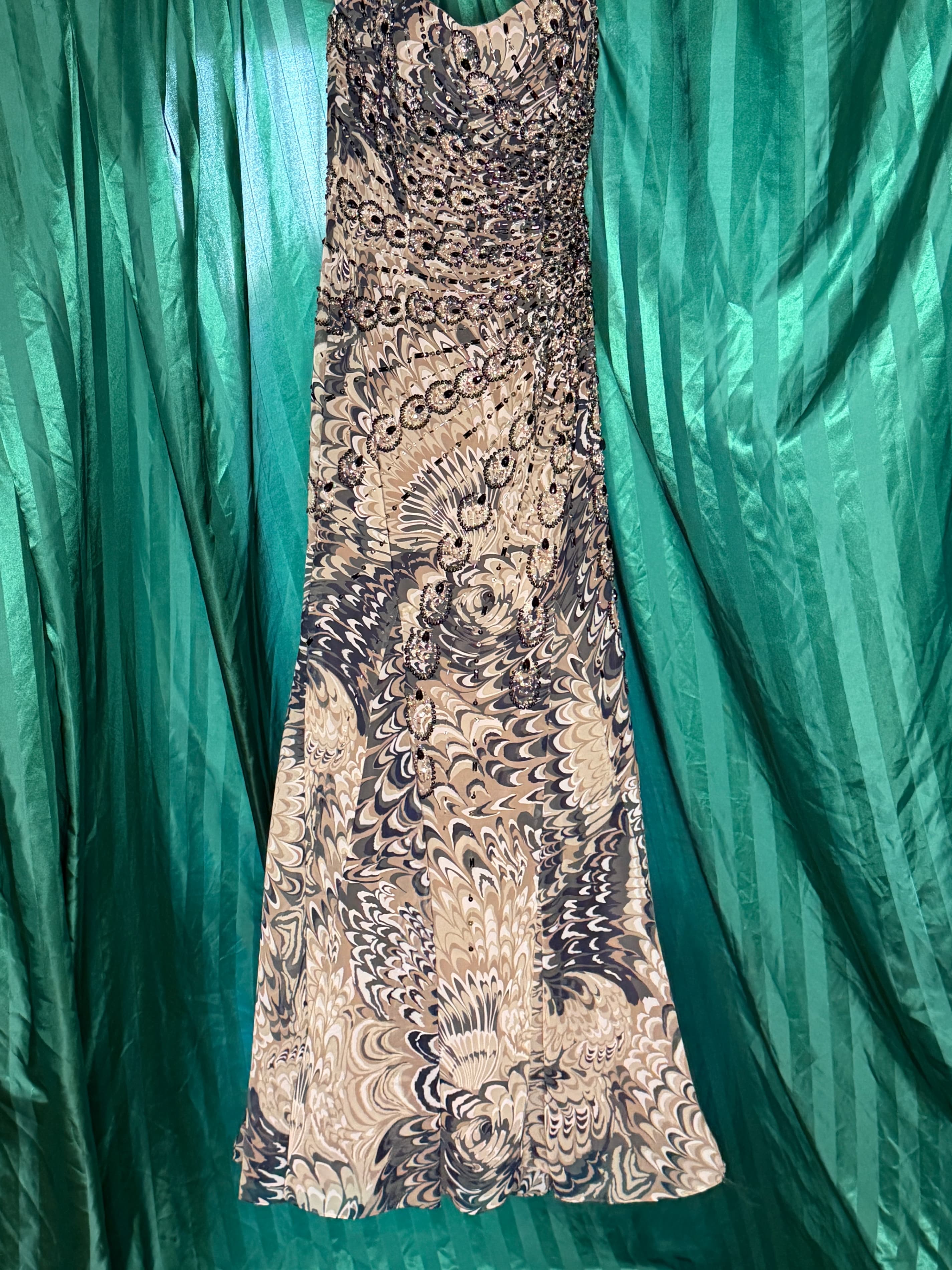 SHOW STOPPING Vintage Tony Bowls Evenings Beaded Gown Size 6 - Thumbnail 2