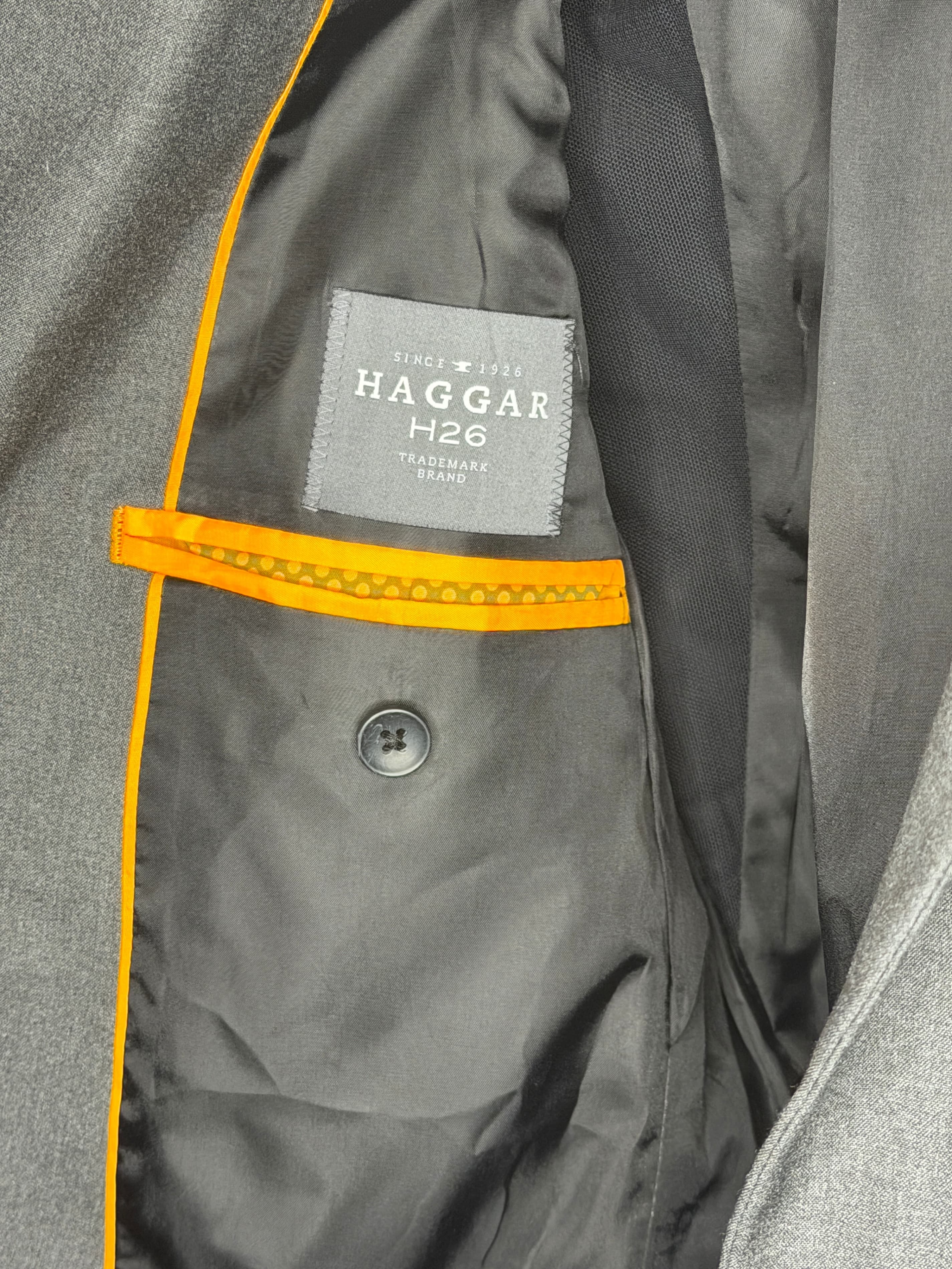 Haggar Men's Gray Modern Blazer 34R with Patterned Lining - Thumbnail 6
