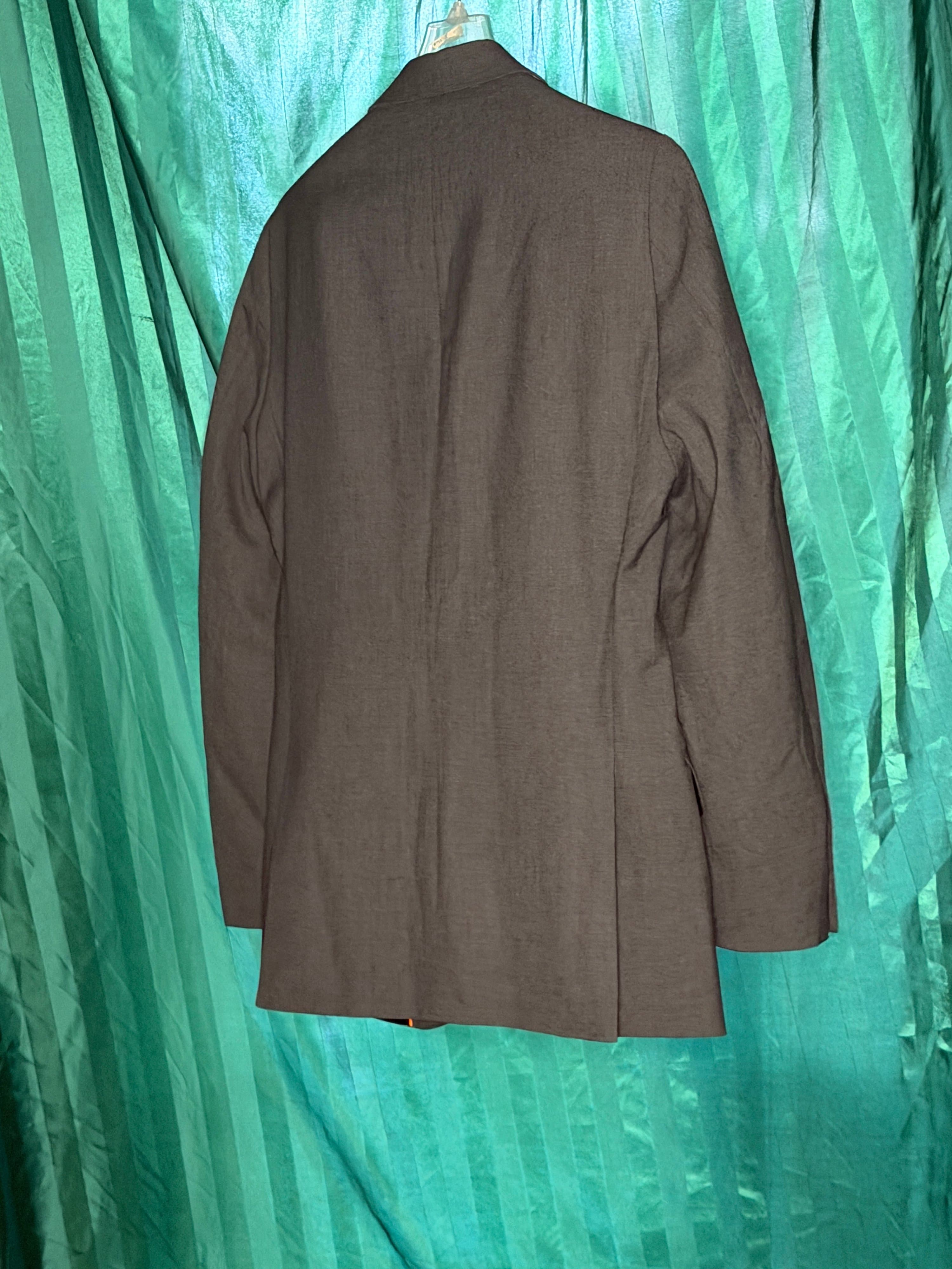 Haggar Men's Gray Modern Blazer 34R with Patterned Lining - Thumbnail 5
