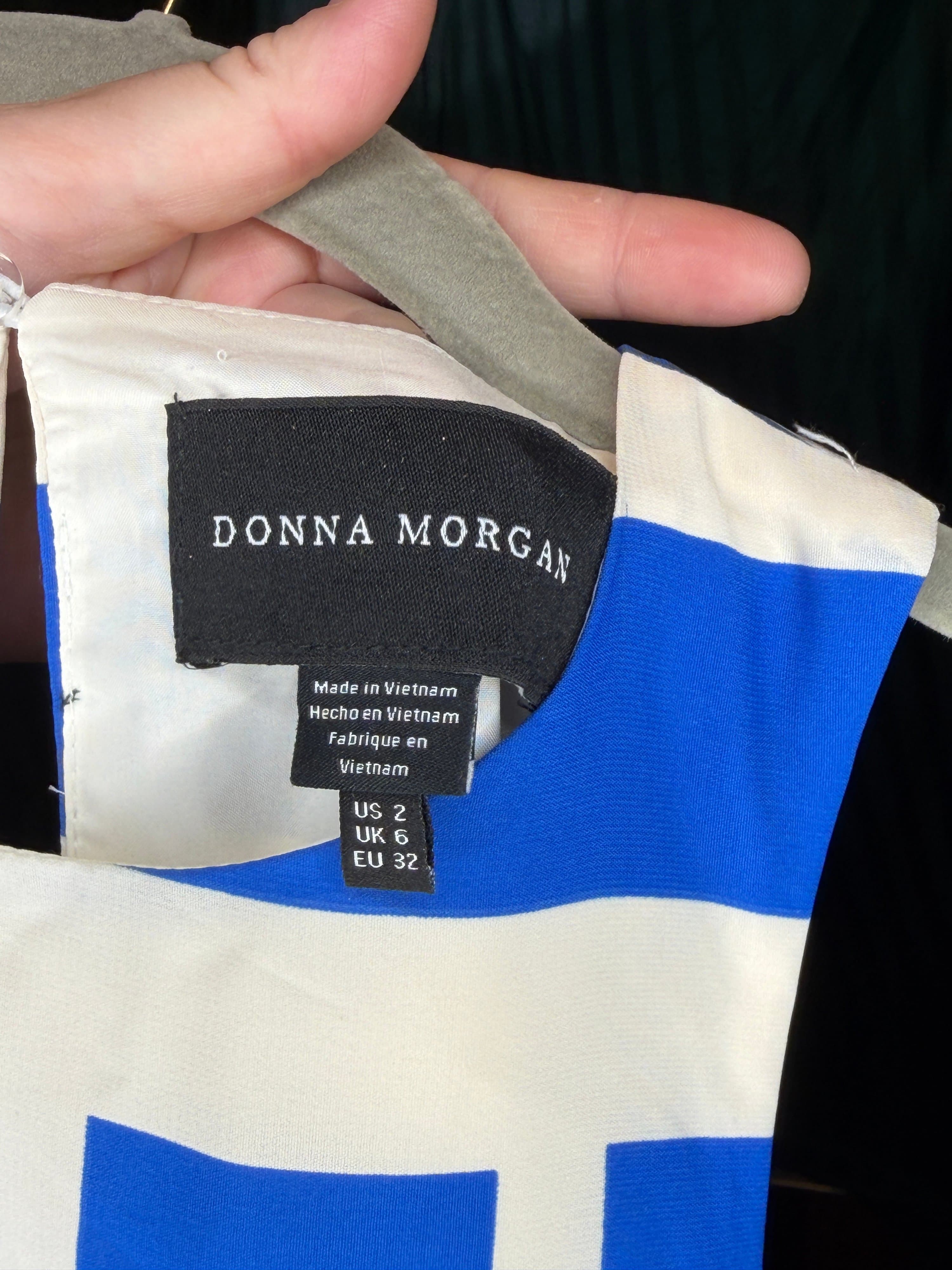 Donna Morgan Blue Striped Maxi Dress (Size 2) - Thumbnail 7