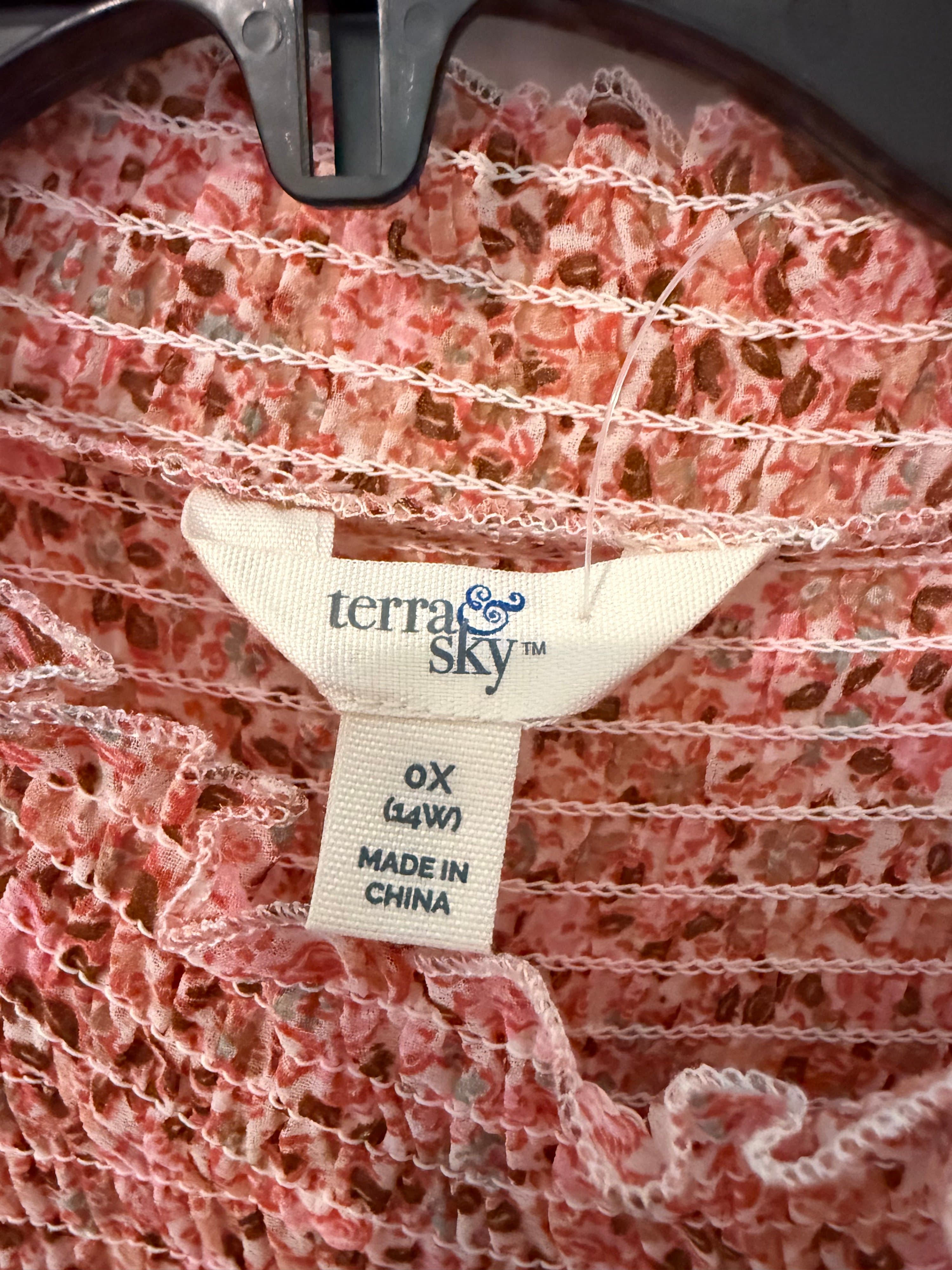 Terra & Sky Floral Smocked Dress 0X - Thumbnail 2