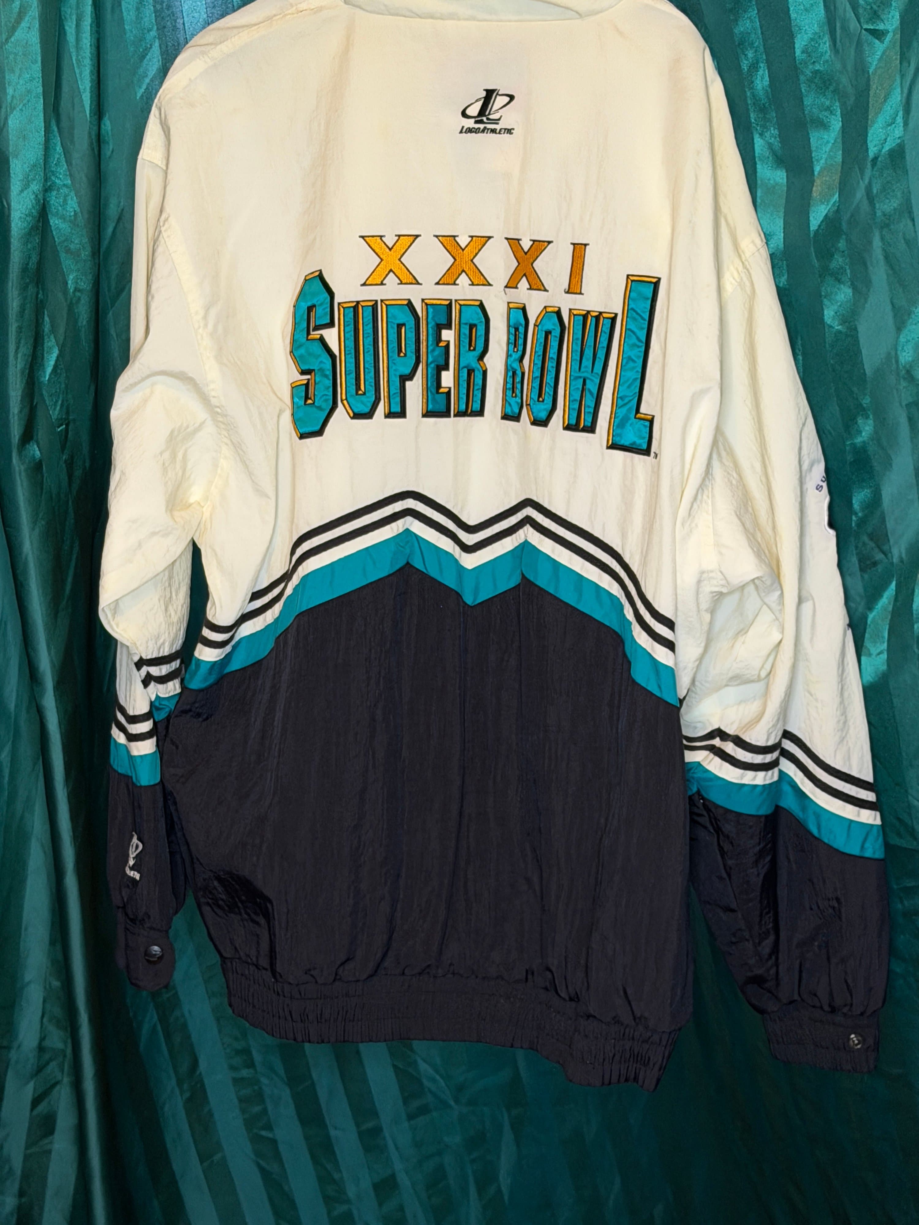 VINTAGE New Orleans Super Bowl XXXI Jacket Size L (1997) - Thumbnail 2