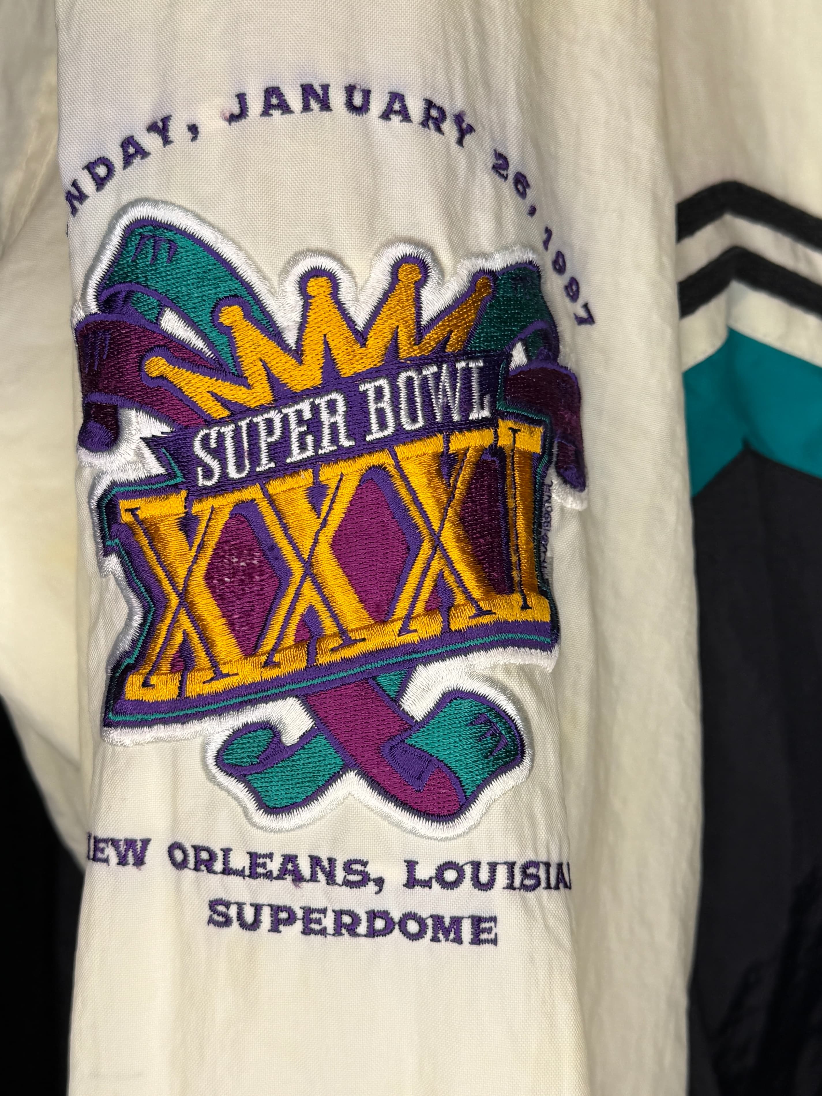 VINTAGE New Orleans Super Bowl XXXI Jacket Size L (1997) - Thumbnail 6