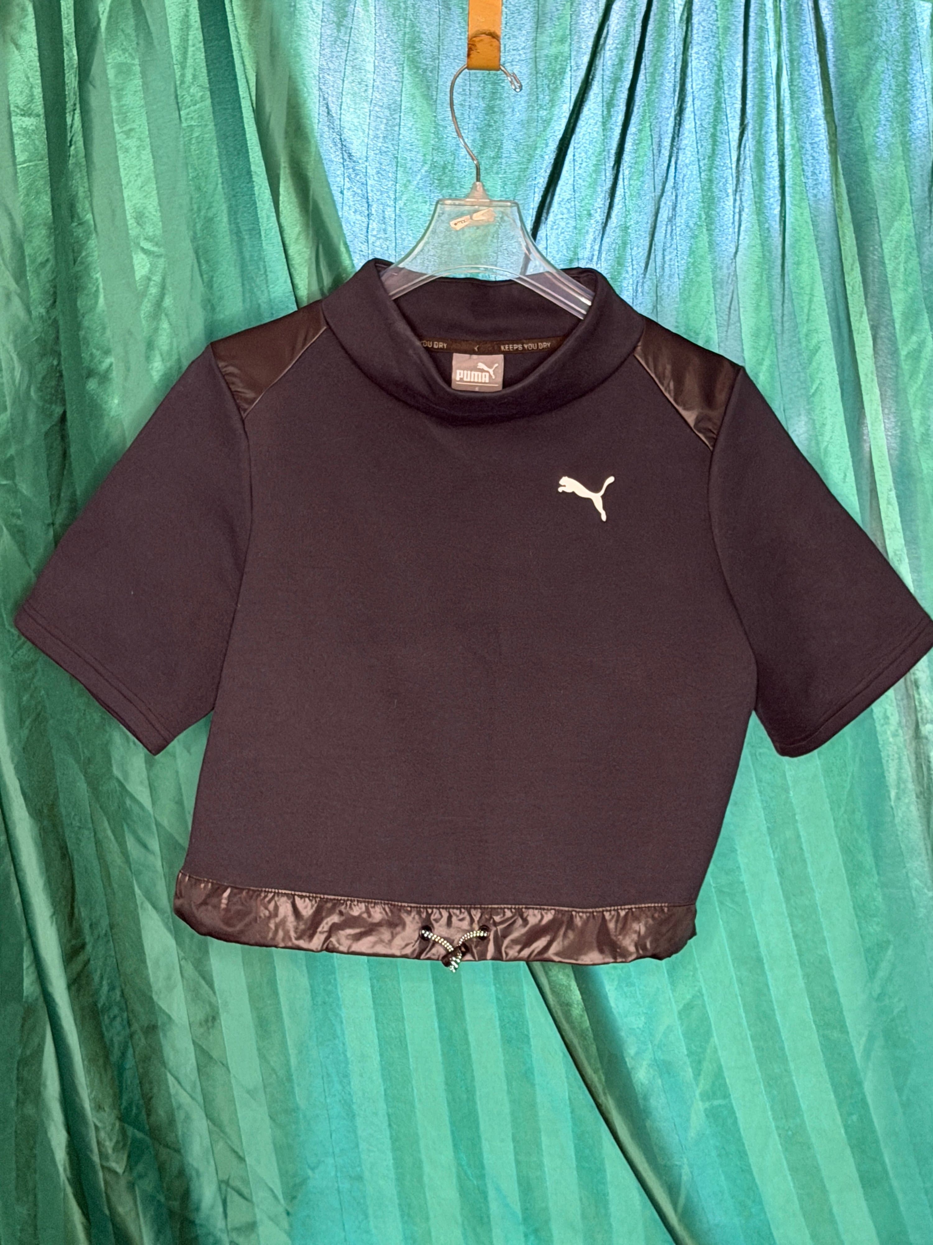 Puma "Dare To Fitted Waist" Women's Black Cropped Top Size S