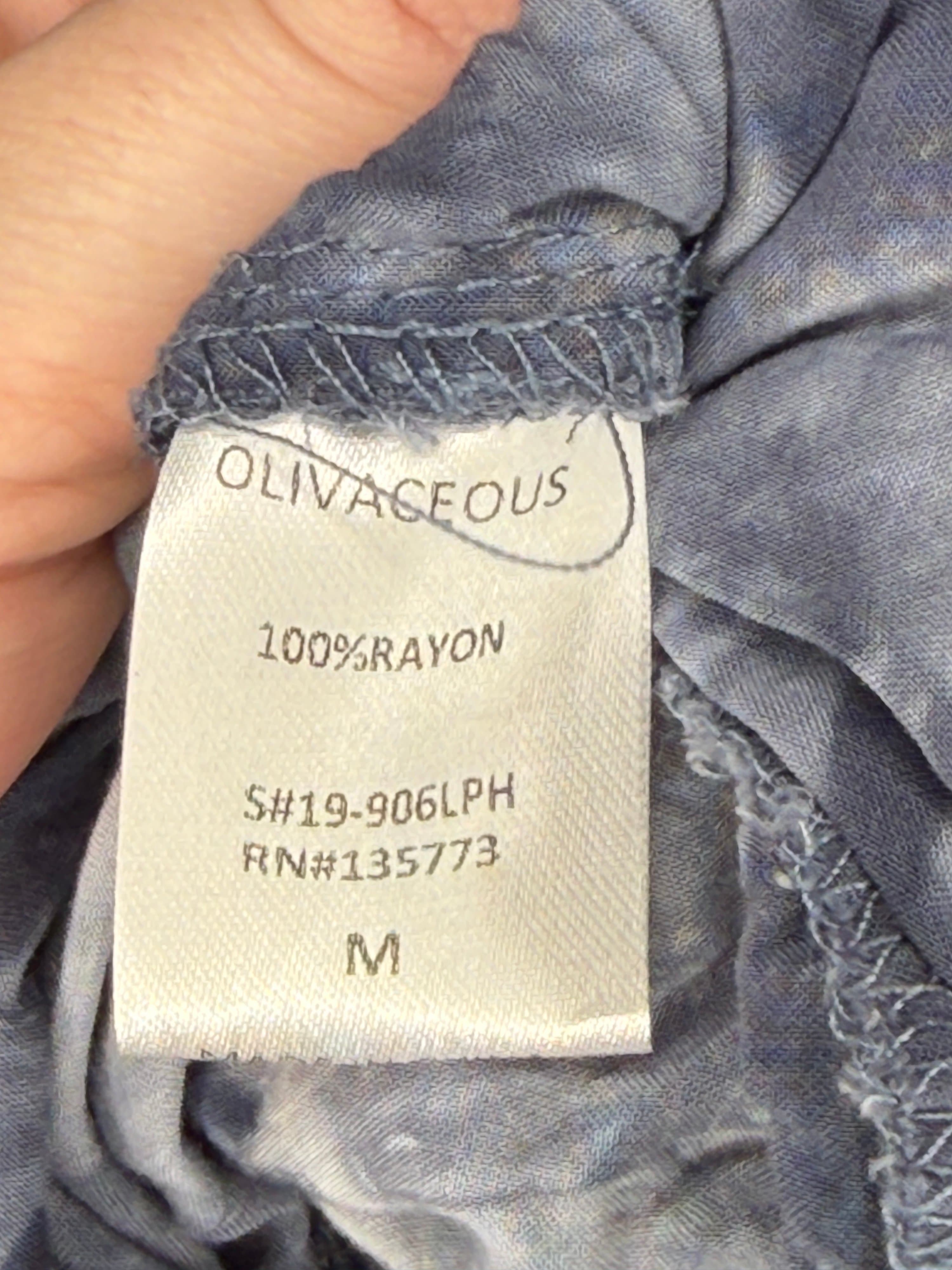 Oliveaceous Tie-Dye Rayon Pants Size M - Thumbnail 4