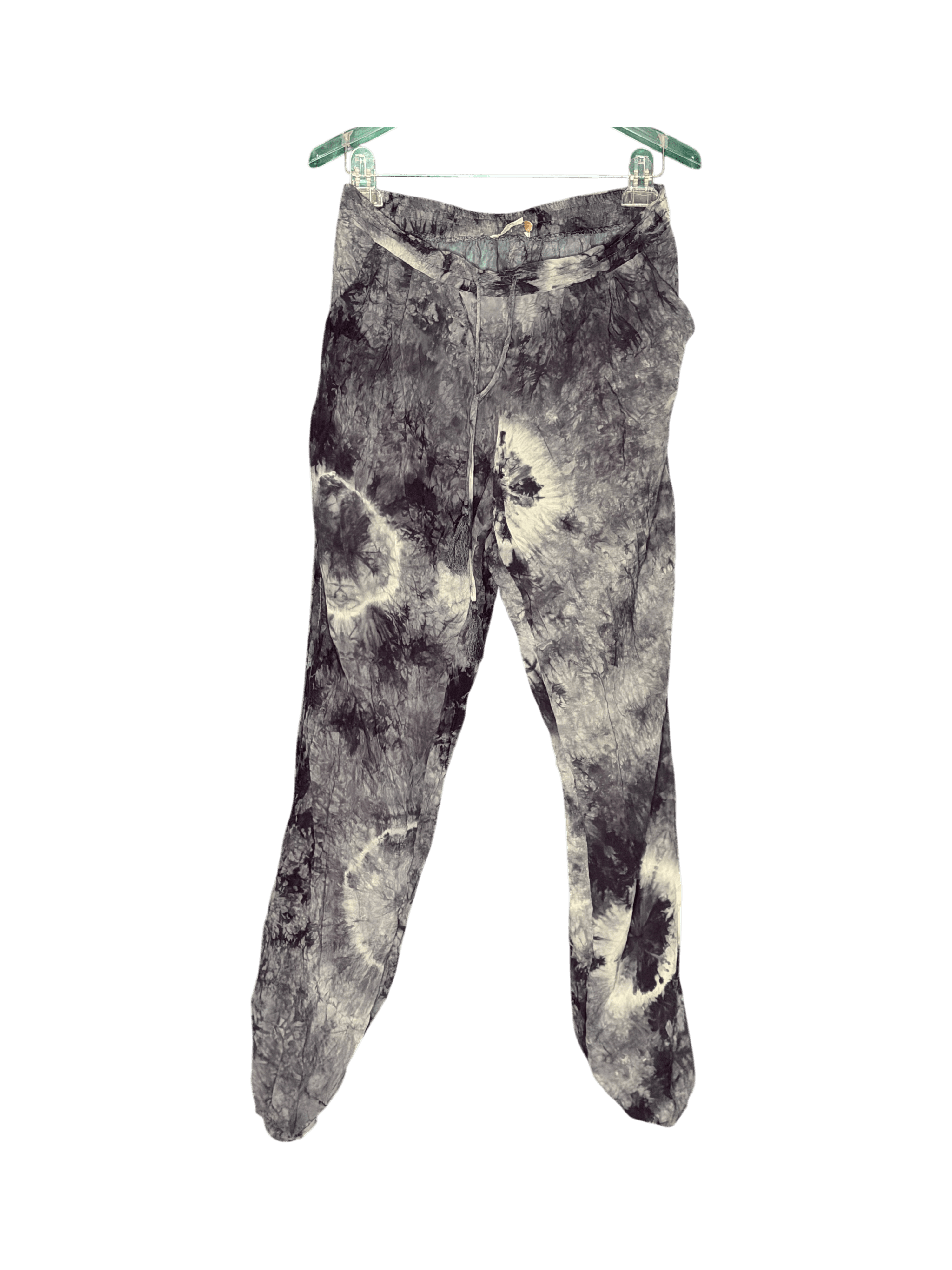 Oliveaceous Tie-Dye Rayon Pants Size M