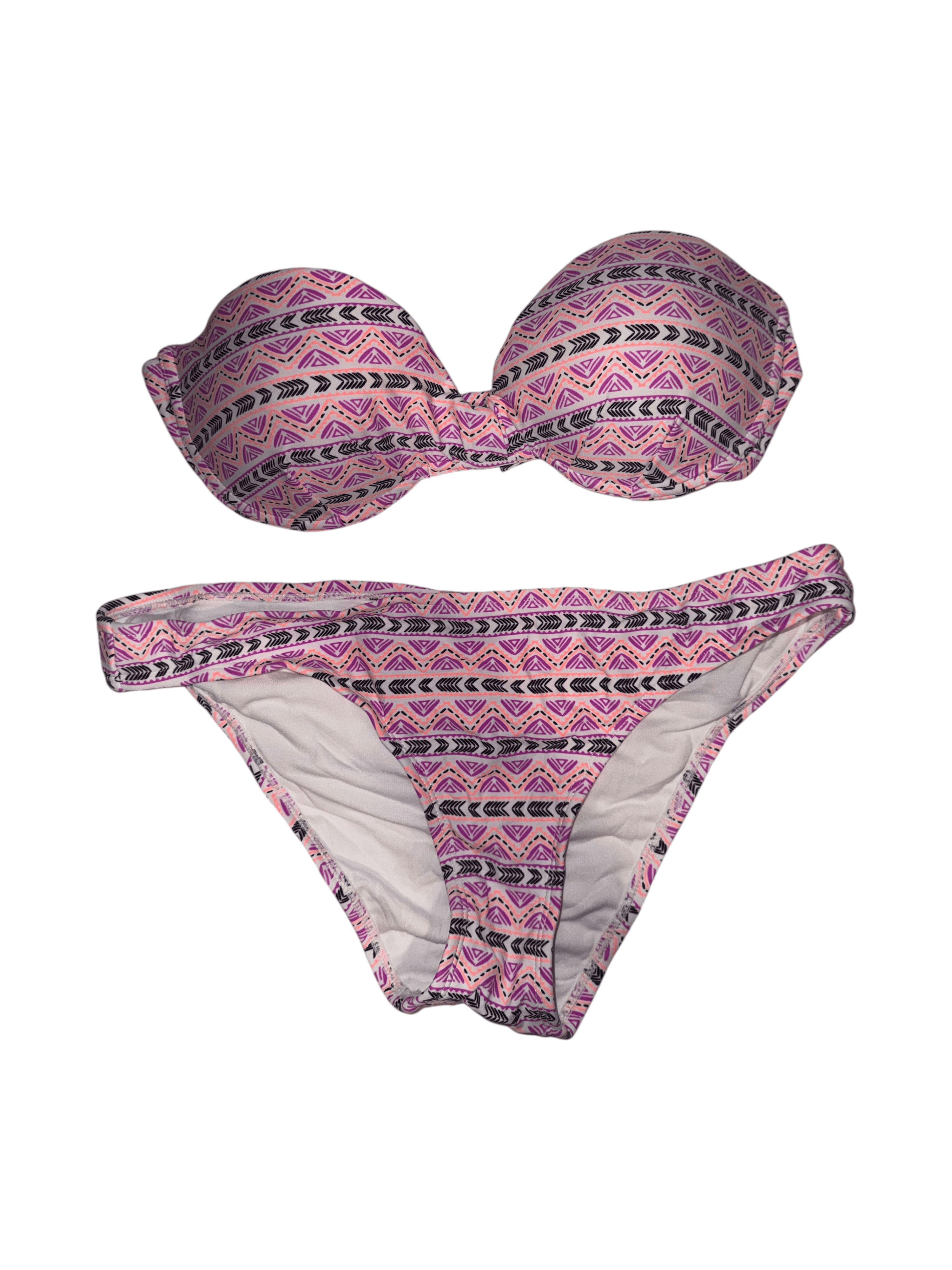 Pink Geometric Bikini Set Size xL - Thumbnail 7
