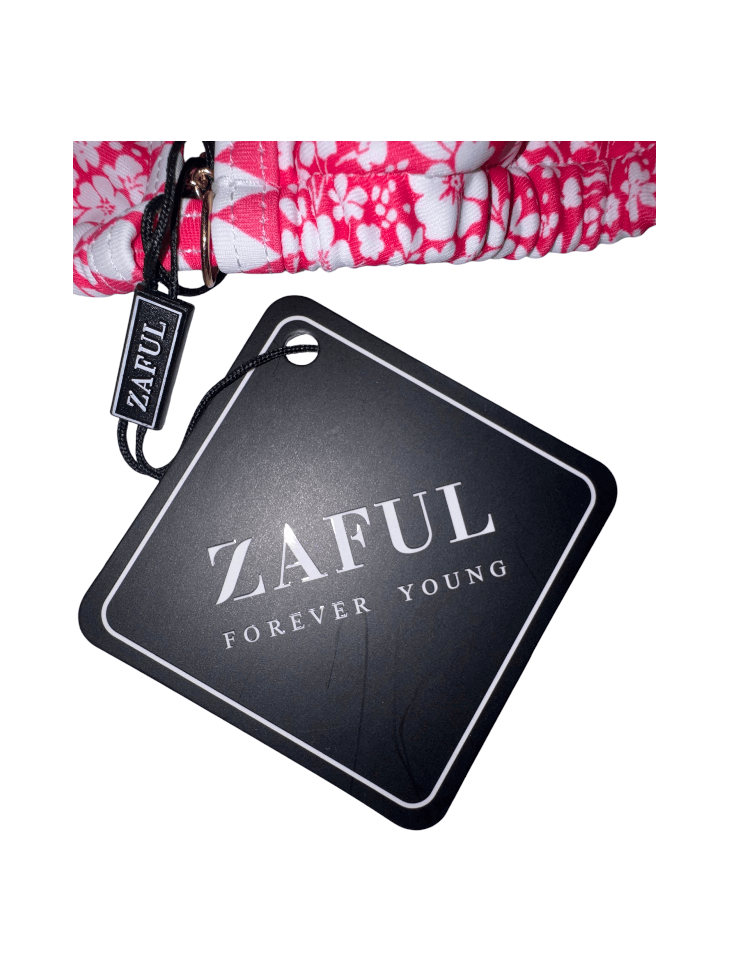NWT Zaful Red Floral Bikini Size L - Thumbnail 3