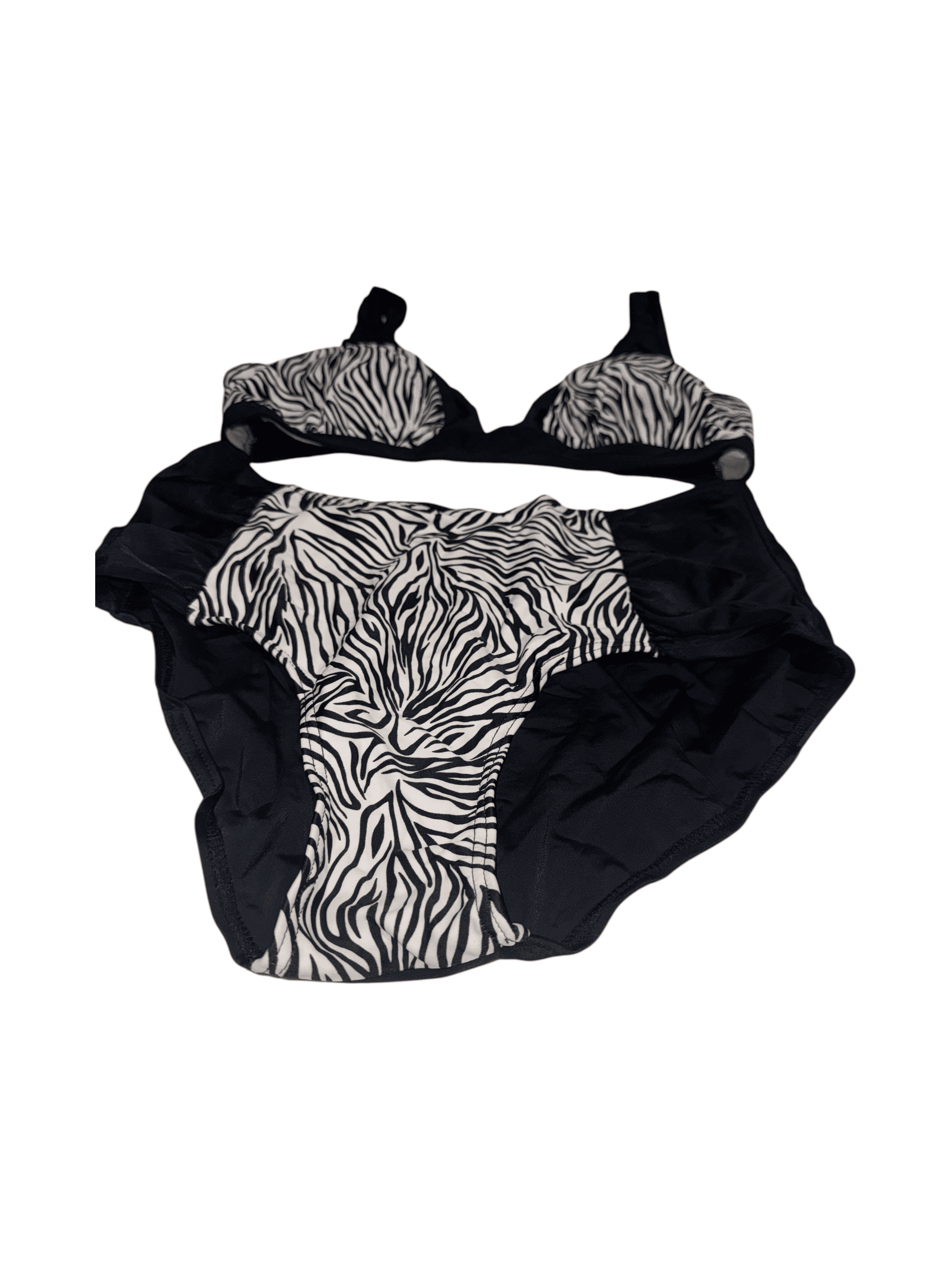 Zebra Print Bikini Top with Padded Cups XL EXTRA Large - Thumbnail 7