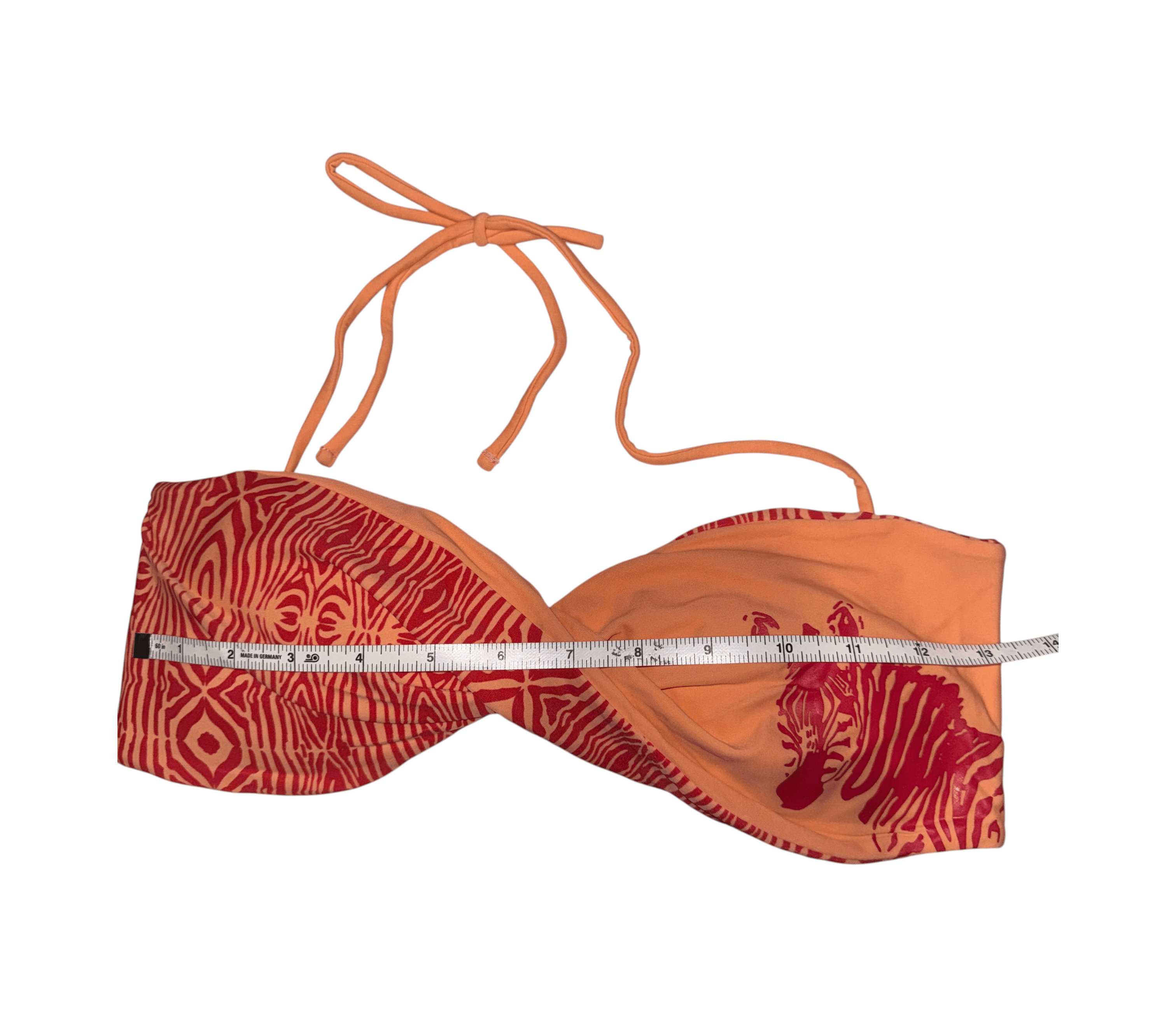 Orange Zebra Print Bikini 3 piece Set Size M - Thumbnail 9