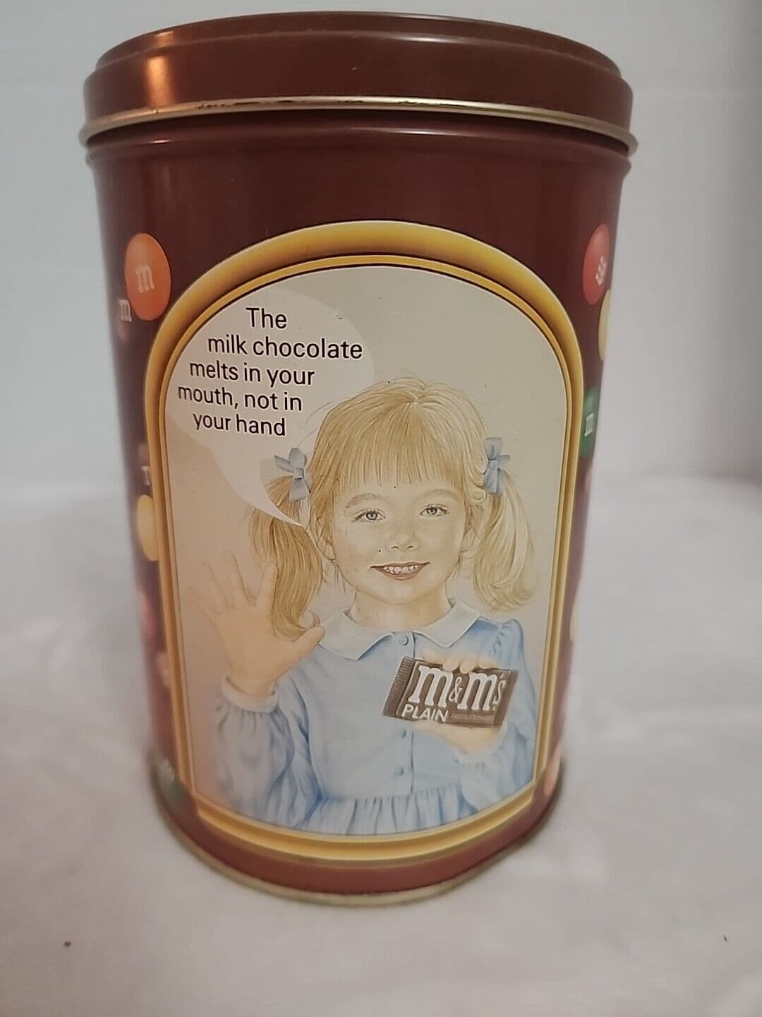 M&M's 50th Birthday Tins and 1940 Reproduction Candy Tube 1990