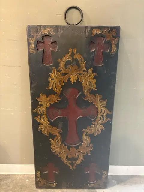 Carved Wood Cross Wall Decor