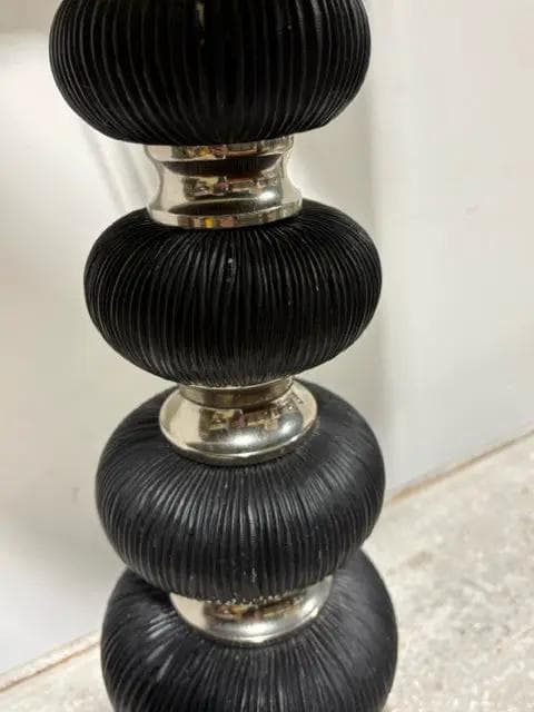 Black And Silver Lamp With Black Shade - Thumbnail 2