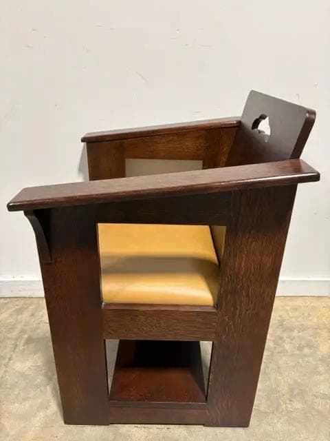 Stickley Mission Collection Limbert Style Oak Cafe Chair - Thumbnail 3