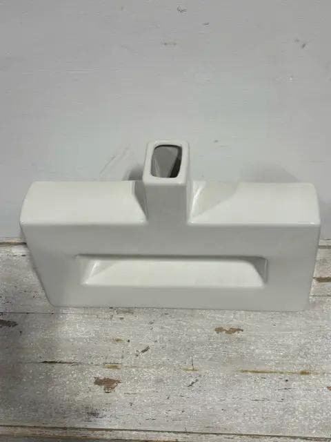 Z Gallerie Rectangular White Ceramic Vase - Thumbnail 2