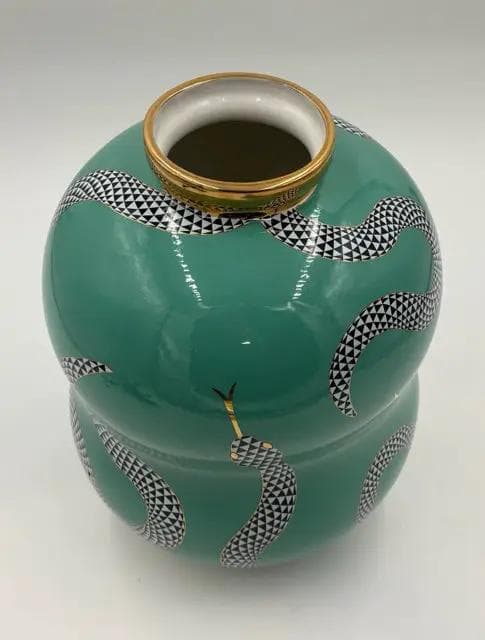 Jonathan Adler Eden Cinched Vase With Snake Detail - Thumbnail 2