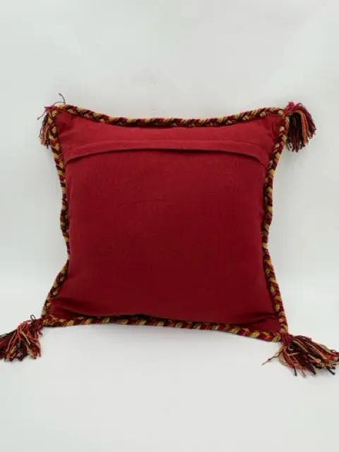 Red And Gold Tasseled Pillow - Thumbnail 2