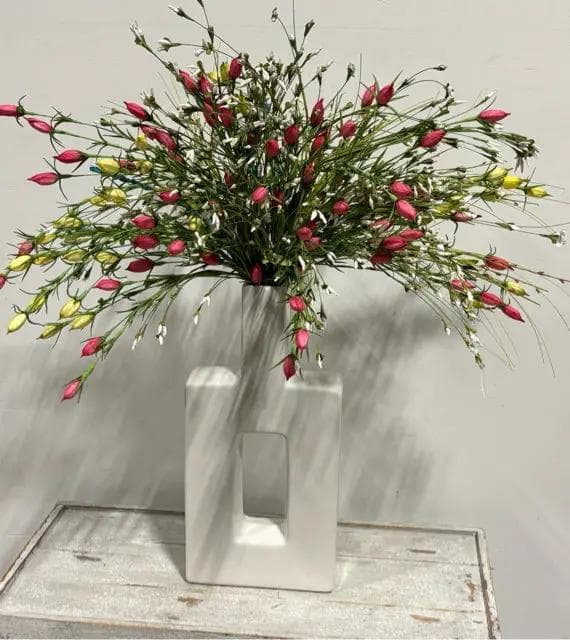 Z Gallerie Tall Rectangular White Ceramic Vase