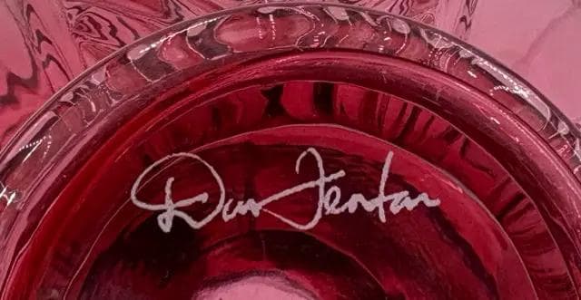 Fenton Cranberry Glass Vase - Thumbnail 3