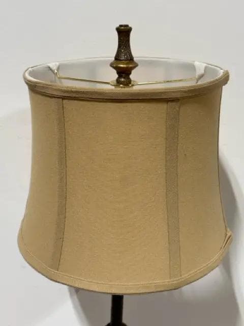 Uttermost Gold Distressed Base Table Lamp with Tan Shade - Thumbnail 2
