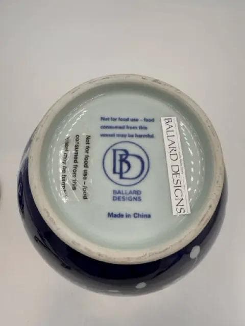 Ballard Designs Blue And White Chinoiserie Vase - Thumbnail 3
