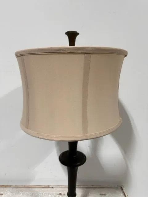 Uttermost Brazonia Bronze Base Table Lamp with Off White Shade - Thumbnail 2