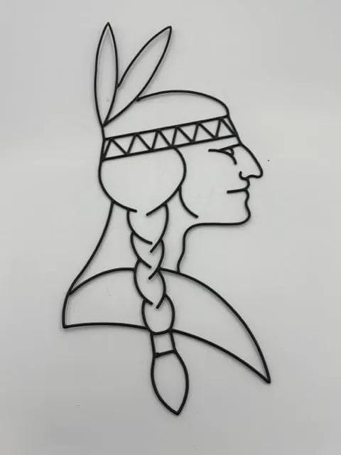 Metal Native American Wall Decor