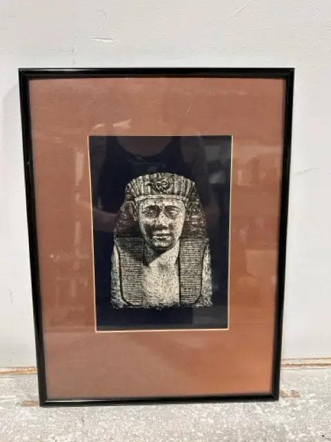 "Ancient Eyes" Handcolored Framed Lithograph By Michael Jilg