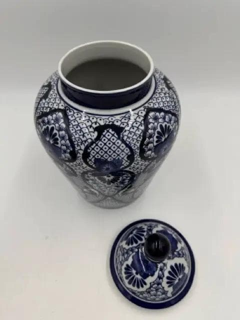 Pier 1 Blue And White Ginger Jar - Thumbnail 2