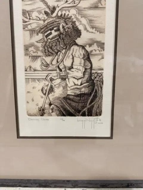 "Dancing Deer" Framed And Signed Lithograph Artwork - Thumbnail 2